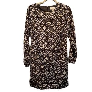 LOFT~ Diamond Patterned Shift Dress